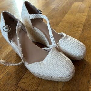 a new day Cream Espadrille Wedges
